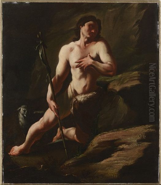 St. John The Baptist Oil Painting by Josef Bergler the Younger