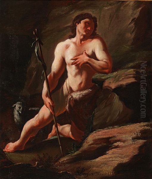 Saint John The Baptist Oil Painting by Josef Bergler the Younger