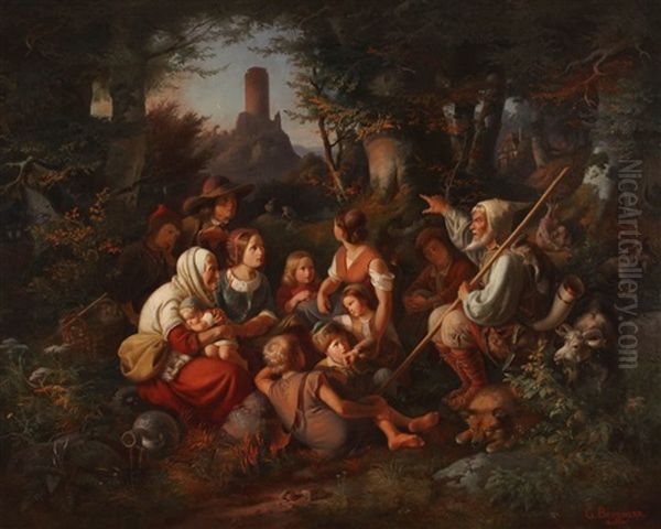 De Verhalenverteller Oil Painting by Georg Bergmann