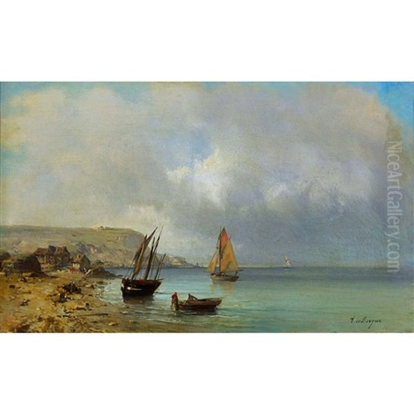 Bord De Mer Oil Painting by Tony-Francois de Bergue