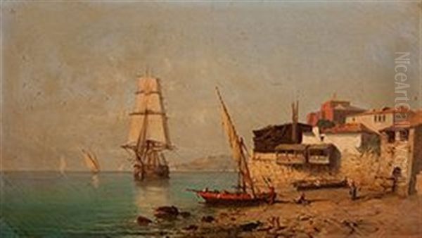 Bord De Mer Oil Painting by Tony-Francois de Bergue