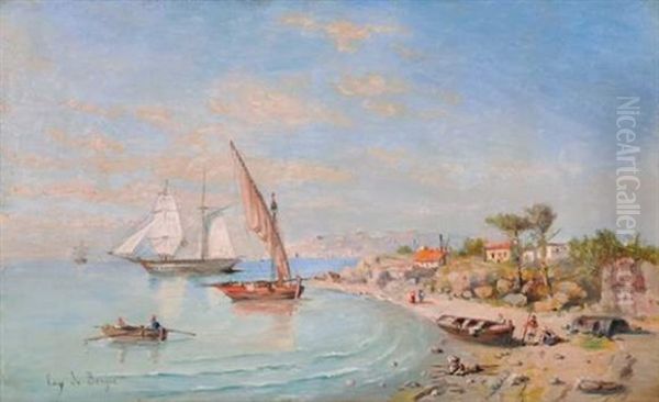 Bord De Mer Anime Oil Painting by Tony-Francois de Bergue