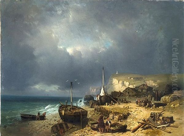 Before The Storm Oil Painting by Tony-Francois de Bergue