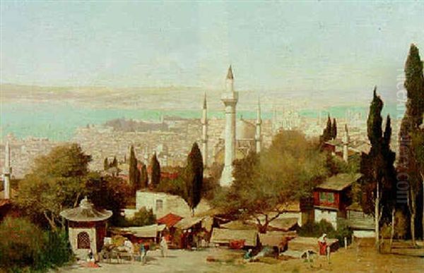 Constantinople Oil Painting by Edmund Beringer