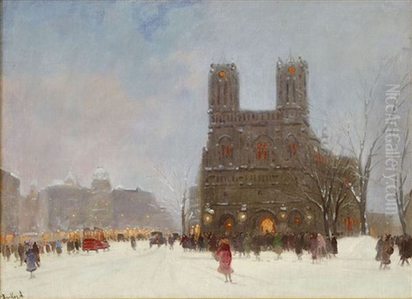 Notre-dame, Paris Oil Painting by Antal Berkes