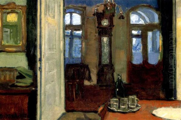 Szoba Delutani Napsutesben (room) Oil Painting by Antal Berkes