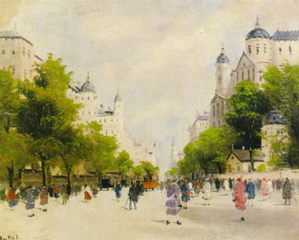 Paisaje De Viena Oil Painting by Antal Berkes