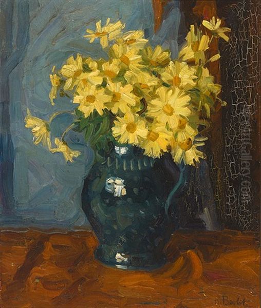 Ringelblumen Im Krug Oil Painting by Rudiger Berlit