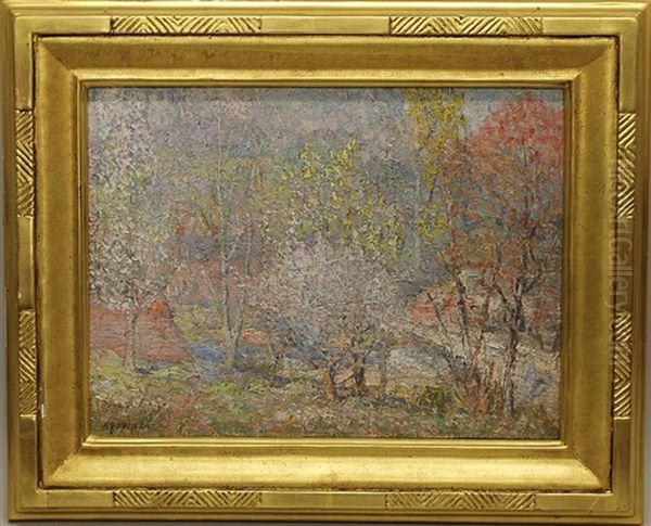 Spring Landscape Oil Painting by Harry G. Berman