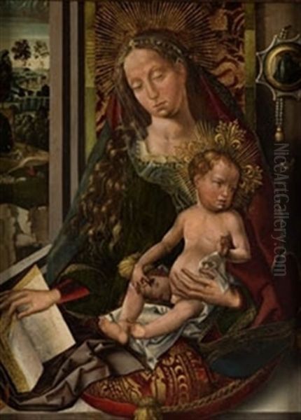 Virgen Con Nino Oil Painting by Bartolome (de Cardenas) Bermejo