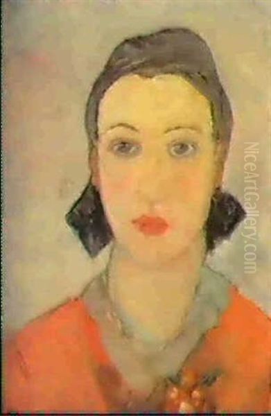 Jeune Femme Brune Oil Painting by Marie Bermond