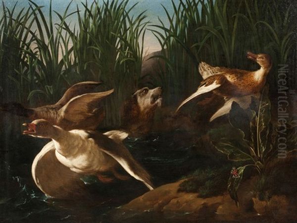 La Chasse Aux Perdrix Oil Painting by Nicasius Bernaerts