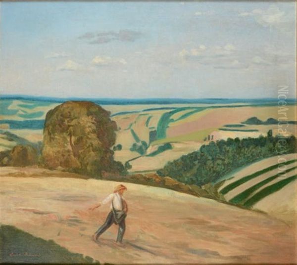 Le Semeur En Bretagne, 1908 Oil Painting by Emile Bernard