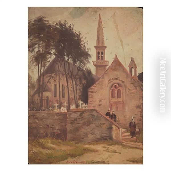 Eglise De Loctudy Oil Painting by Emile Bernard