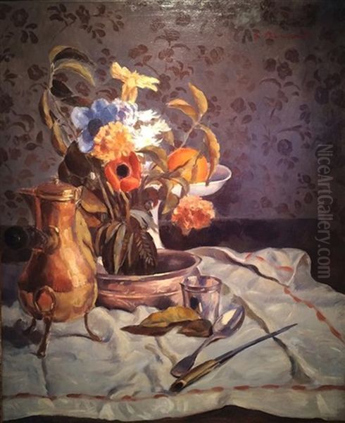 Still Life Oil Painting by Emile Bernard