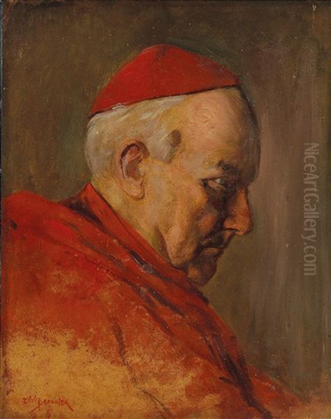 Portrait Eines Kirchlichen Wurdentragers Oil Painting by Wilhelm Bernatzik