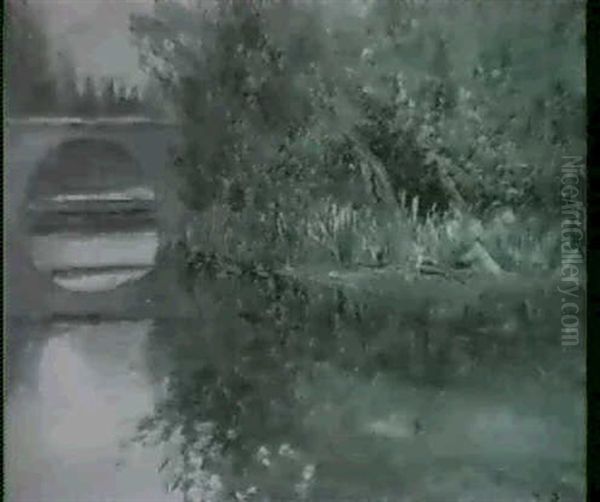 Waldweiher Oil Painting by Wilhelm Bernatzik