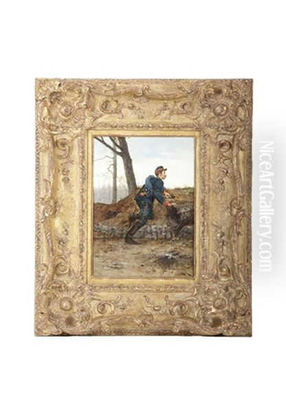 French Soldier Oil Painting by Etienne Prosper Berne-Bellecour