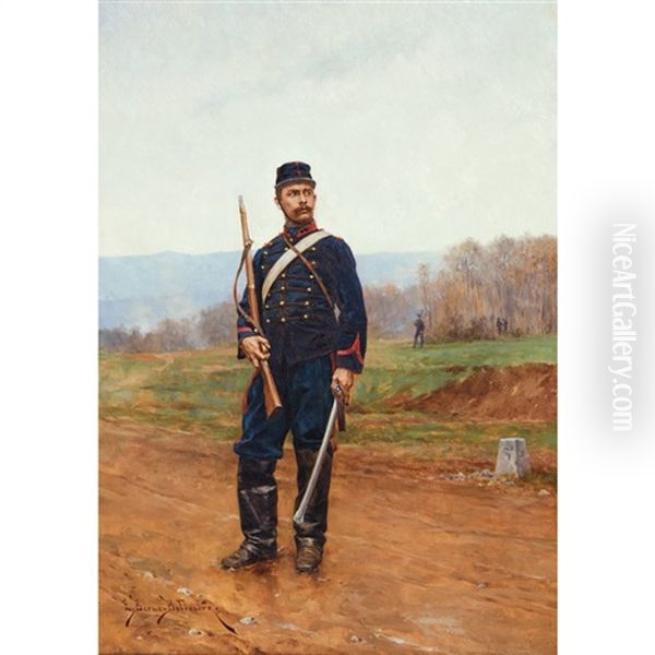 At The Ready Oil Painting by Etienne Prosper Berne-Bellecour