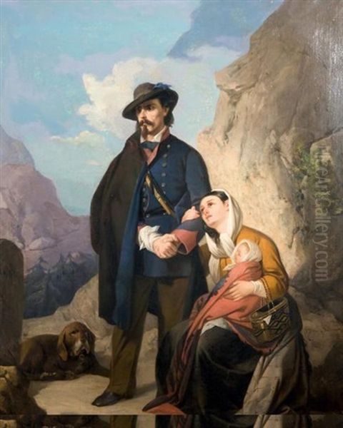 L'annexion De La Savoie A La France, Juin Oil Painting by Etienne Prosper Berne-Bellecour