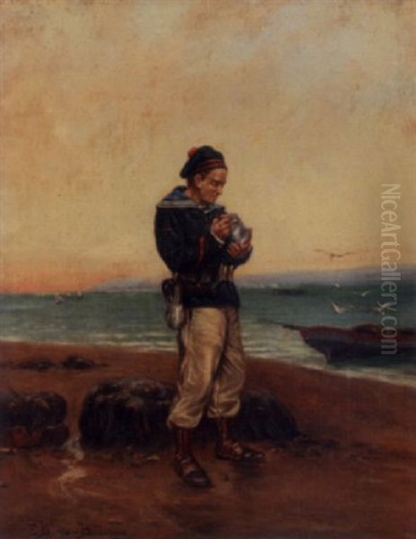 The French Sailor Oil Painting by Etienne Prosper Berne-Bellecour