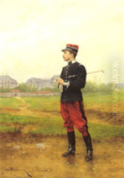 Returning For Duty Oil Painting by Etienne Prosper Berne-Bellecour