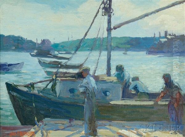 Preparing To Sail Oil Painting by Louis Frederick Berneker