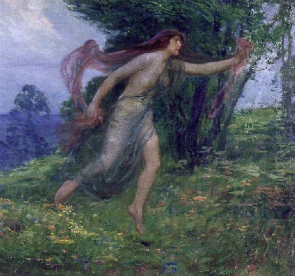 Woodland Nymph Oil Painting by Louis Frederick Berneker