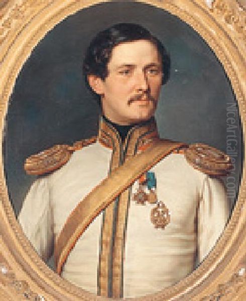 Portrait Of Peter Furst Von Sayn-wittgenstein-berleburg Oil Painting by Joseph Bernhardt