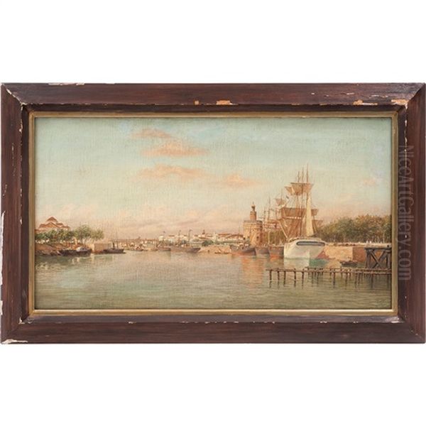 Vista De La Torre De Oro Oil Painting by Enrique Florido Bernils