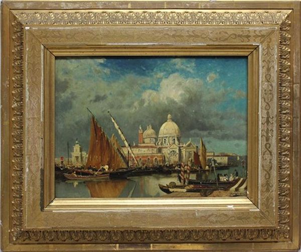 Ansicht Von Venedig Mit Blick Auf Maria Della Salute Oil Painting by Edmund Berninger