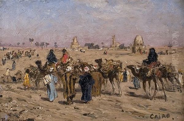 Vor Cairo Oil Painting by Edmund Berninger