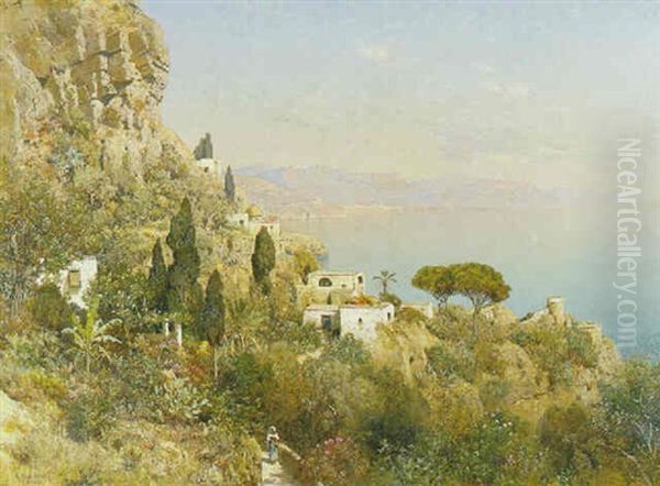 Blick Gegen Salerno Bei Abendlicht by Edmund Berninger