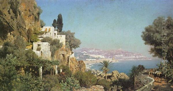 A View Of Southern Italy Oil Painting by Edmund Berninger