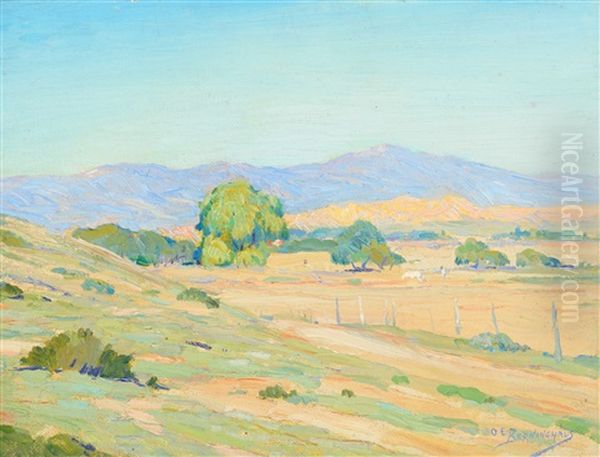 Taos Valley Oil Painting by Oscar Edmund Berninghaus