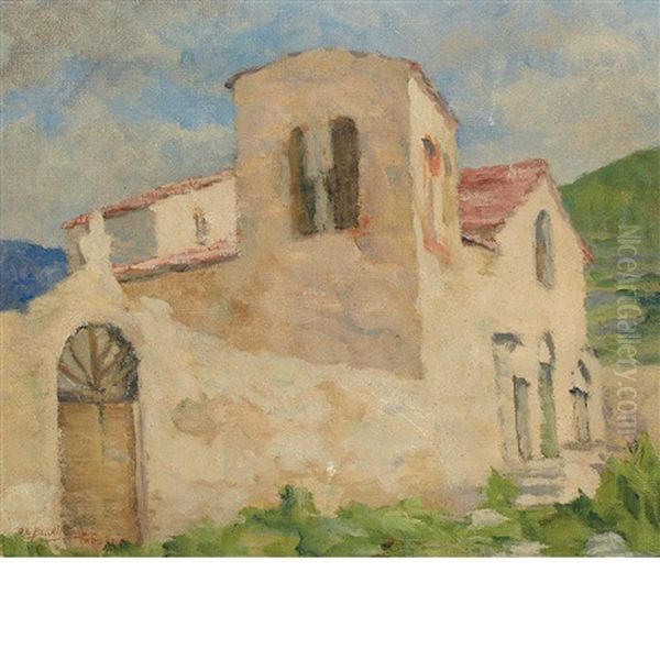 Church, Taos, New Mexico Oil Painting by Oscar Edmund Berninghaus