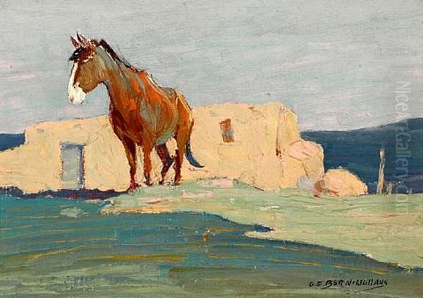 Little Burro Oil Painting by Oscar Edmund Berninghaus