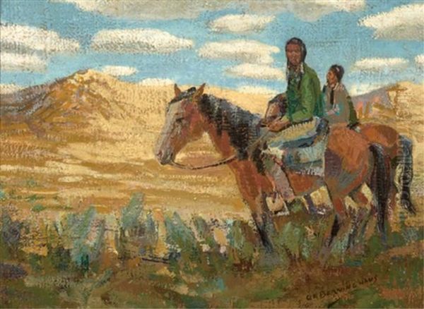 In The Sagebrush Oil Painting by Oscar Edmund Berninghaus