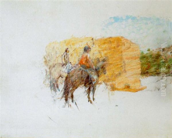 A Road To Taos Oil Painting by Oscar Edmund Berninghaus