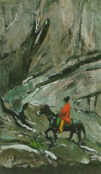 Canyon Walls Oil Painting by Oscar Edmund Berninghaus