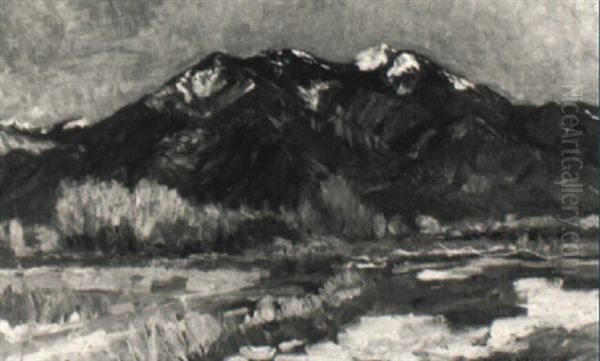 Sangre De Cristo Mountains, Taos Oil Painting by Oscar Edmund Berninghaus