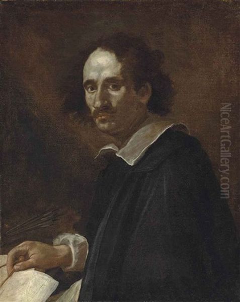 Portrait Of An Architect Oil Painting by Gian Lorenzo Bernini