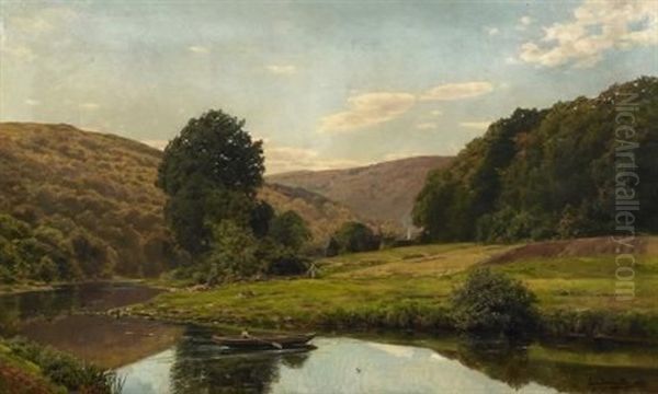 Bachlauf Im Wiesental Oil Painting by Ernst Von Bernuth