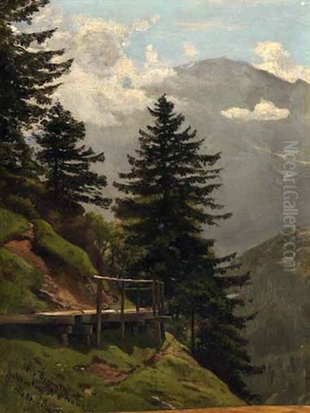 Sodenleitung Ob Der Ramsau Oil Painting by Ernst Von Bernuth