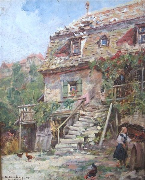 Rothembourg Oil Painting by Louis Beroud