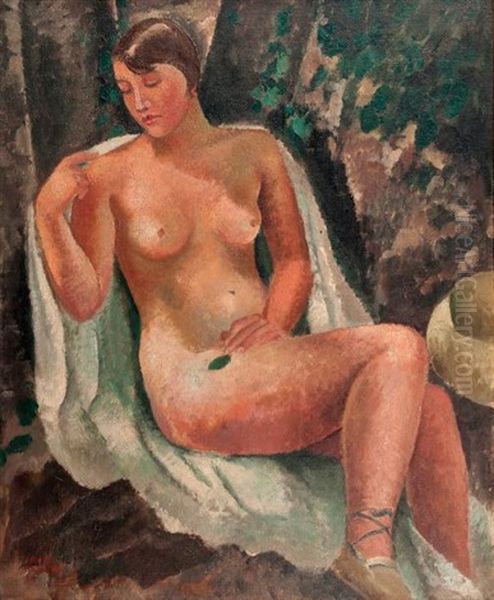 Nu Feminin, 1926 Oil Painting by Jean Berque