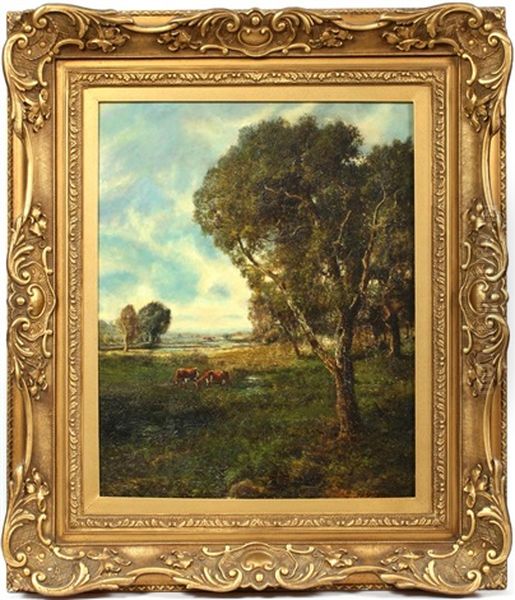 Pastoral Scene With Cows Oil Painting by Patrick Vincent Berry