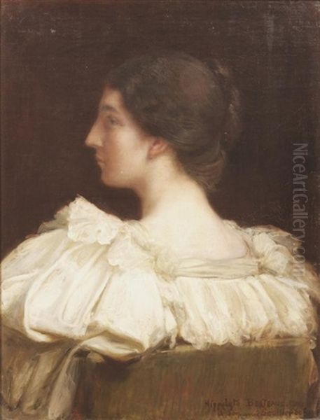 Portrait De Madame Scellier Oil Painting by Hippolyte-Dominique Berteaux