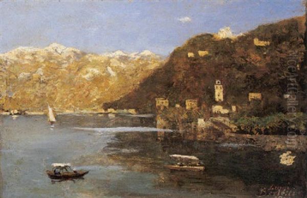 Lago Di Bellagio Oil Painting by Luigi Bertelli