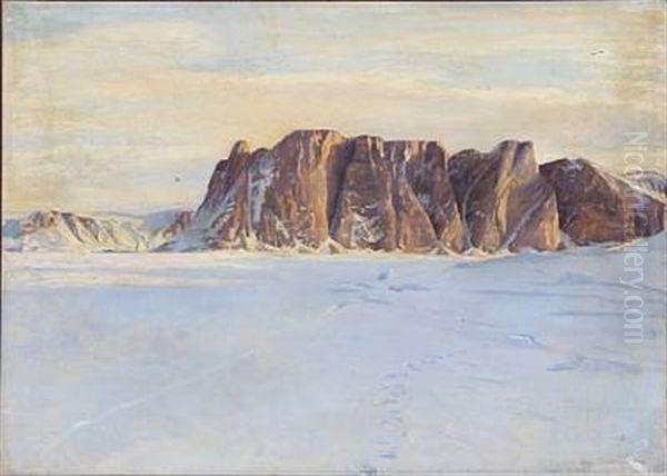 View From Greenland Oil Painting by Aage Bertelsen